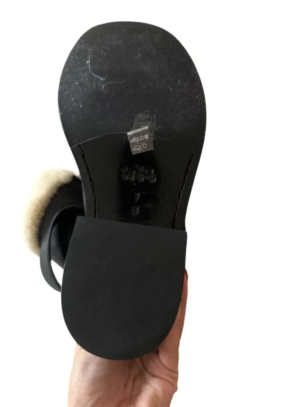 COACH Women’s Black Leather Zip Moto Boots Size 7